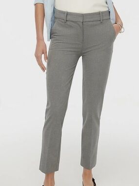 J Crew Ruby Mid-Rise Cropped Trouser Pant Size 6 Heather Grey Like-New